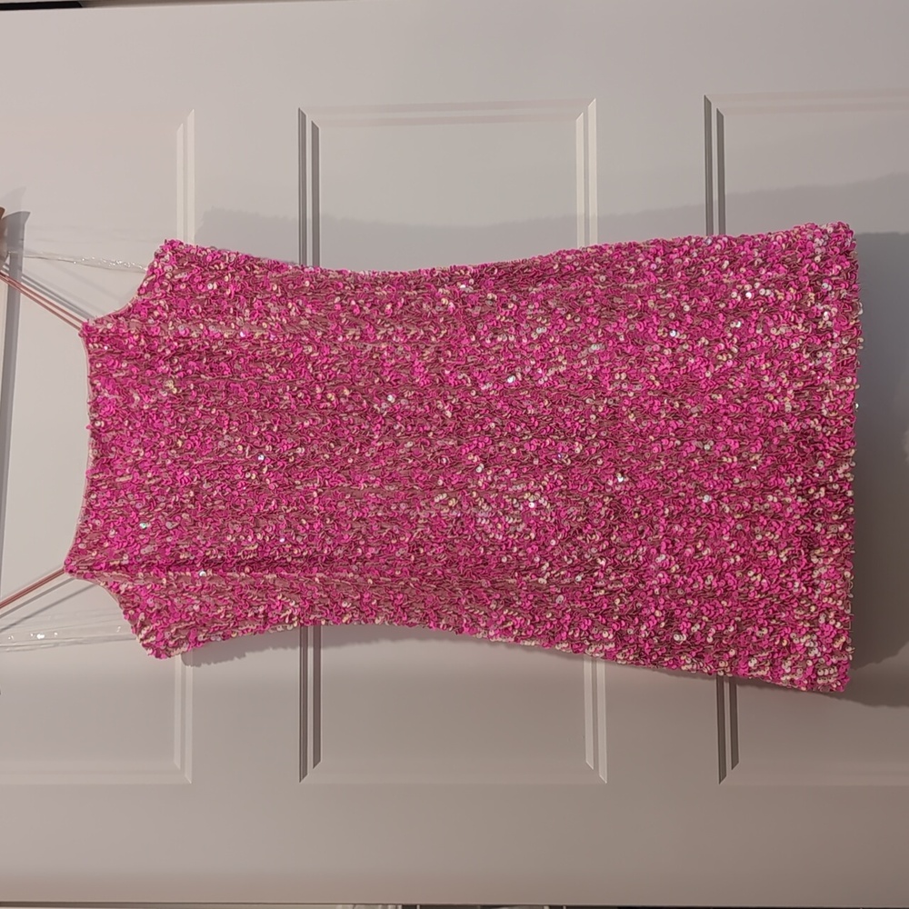Pink sequin dress!